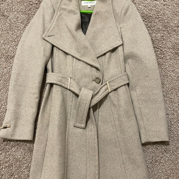 Calvin Klein Women's beige Wool Coat - Picture 1 of 2